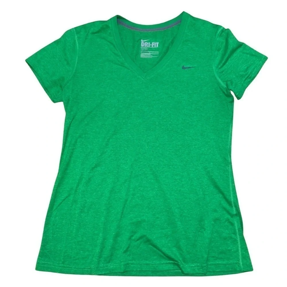 Nike Dri-FIT Women’s Green V-Neck Tee (Size M)